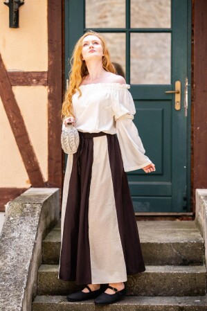 Camicetta classica medievale "Emma" Naturale XXL