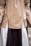 Blouse médiévale classique en coton "Coletta" Marron XXL