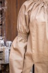 Blouse médiévale classique en coton "Coletta" Marron XXL