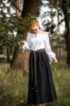 Blouse médiévale "Edith" Blanc S