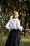 Blouse médiévale "Edith" Blanc S