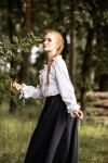 Blusa medieval "Edith" Blanco XS