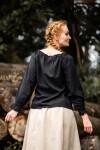 Medieval Blouse "Edith" Black XXXL