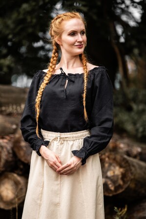 Medieval blouse "Edith" Black XL