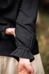 Camicetta medievale "Edith" Nero XS
