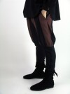 Viking trousers with leg lacing "Magnus" Black/Brown L