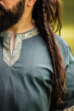 Viking tunic short sleeve "Njal" Blue XL