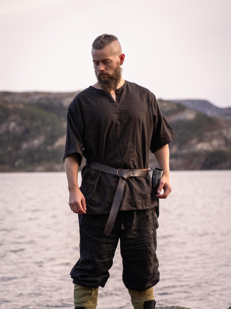 Wikinger-Kurzarmtunika "Olaf" Braun S