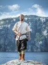 Tunique viking à manches courtes "Olaf" Ècru M