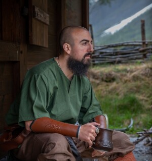 Viking short sleeve tunic "Olaf" Green L