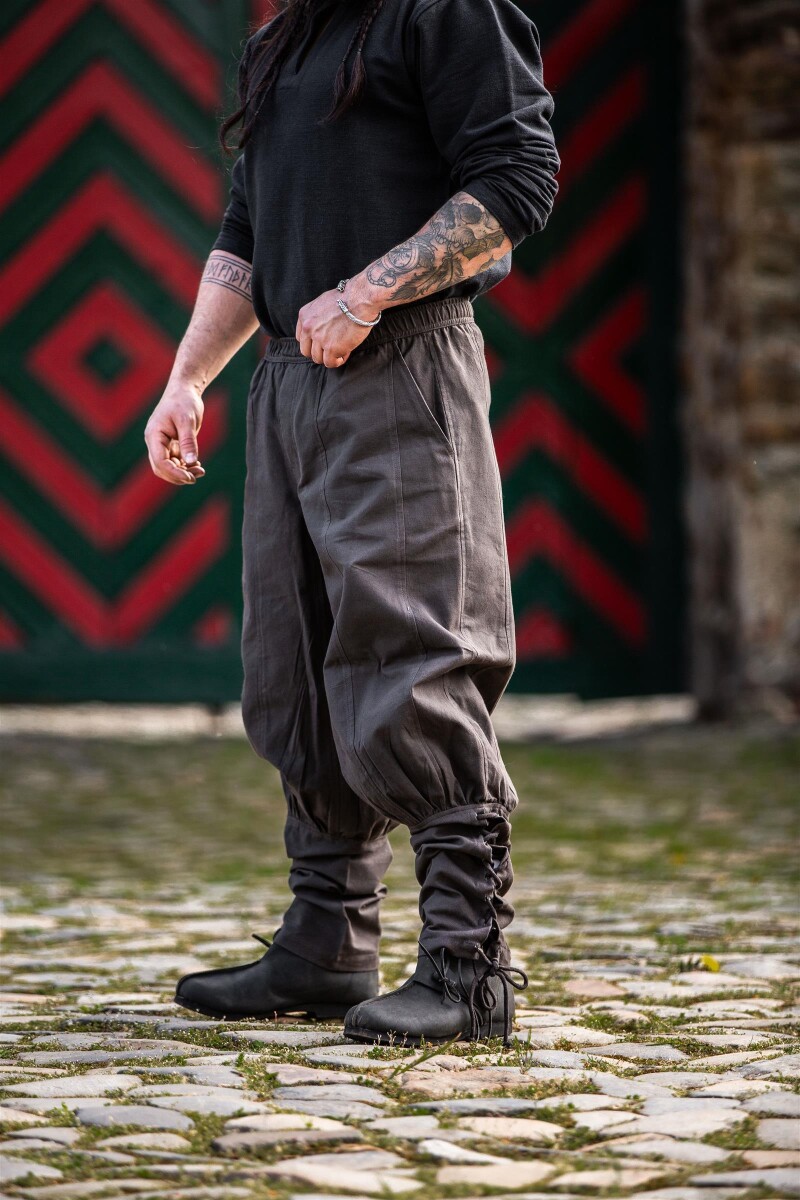 Trousers "Tiago" with leg lacing Brown XXL