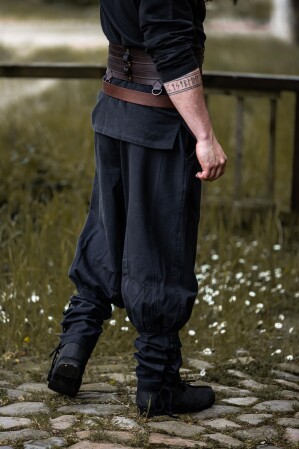 Pantalon "Tiago" avec laçage de jambe Noir XL