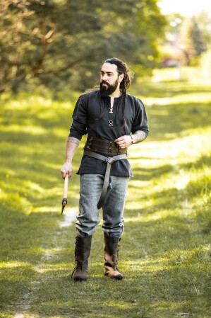 Túnica vikinga "Ivar" Negro M