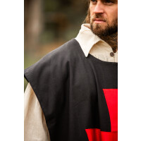 Tunic of the Knights Templar Black/Red