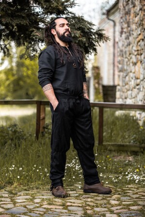 Wikinger-Wollhose "Jorgen" Schwarz XXXL