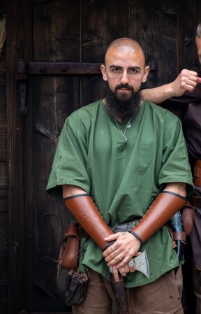 Wikinger-Kurzarmtunika "Olaf" Grün S