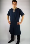Kurzarmtunika mit Bordüre "Richard" Blau XL