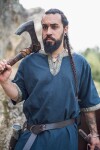 Kurzarmtunika mit Bordüre "Richard" Blau S