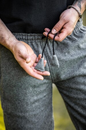 Rustic wool pants "Harald" Grey XXXL