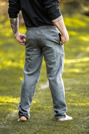 Pantalon de laine rustique "Harald" Gris M