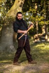Rustic wool pants "Harald" Brown XXXL