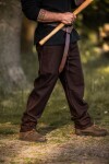 Pantalon en laine rustique "Harald" Marron S