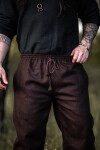 Pantalon en laine rustique "Harald" Marron S