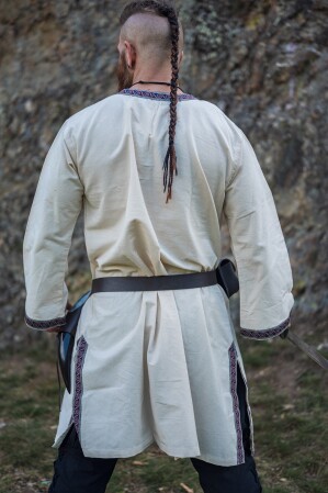 Tunika mit Bordüre "Halvor" Natur XXXL