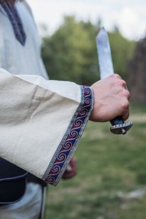 Tunic with border "Halvor" Natural XL
