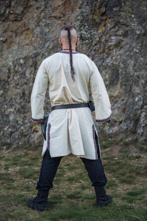 Tunic with border "Halvor" Natural S
