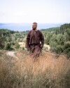 Tunic with border "Halvor" Dark brown S