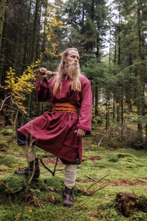 Tunic with border "Halvor" Red S