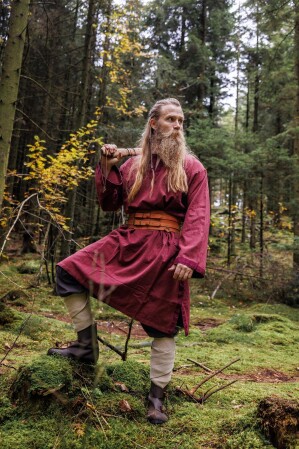 Tunic with border "Halvor" Red S