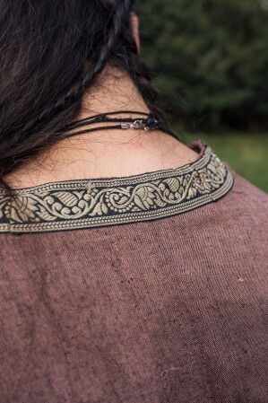 Tunique à manches courtes avec bordure "Richard" Marron XXXL