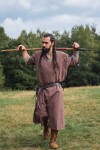 Kurzarmtunika mit Bordüre "Richard" Kastanie XXL