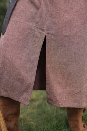 Tunique à manches courtes avec bordure "Richard" Marron M
