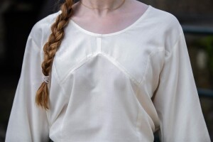 Trumpet sleeve blouse "Irma" Natural XXXL