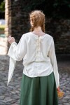 Blusa de manga de trompeta "Irma" Natural M