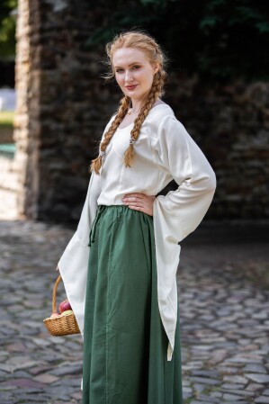 Blouse à manches trompette "Irma" Ècru S