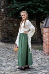 Blouse à manches trompette "Irma" Ècru S