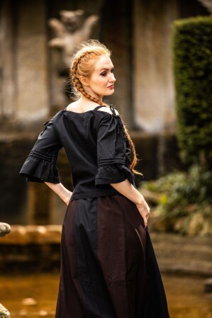 Strapped blouse "Prina" Black XXXL