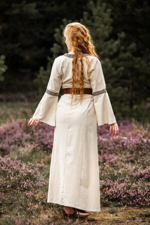 Robe médiévale en coton "Angie" Ècru S