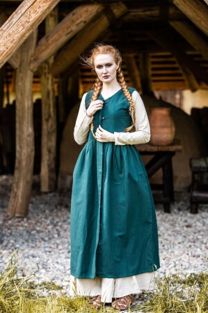 Vestido medieval de campesino "Arlette" Verde XXL
