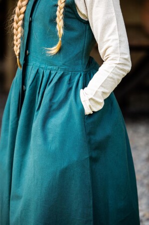 Vestido medieval de campesino "Arlette" Verde XXL