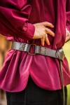 Ring belt "Conrad" with leather straps brown 150 cm