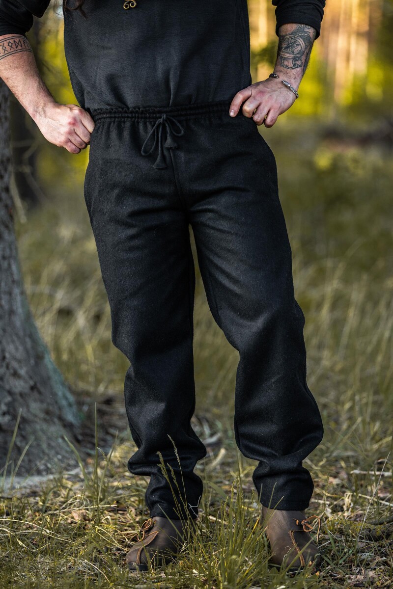 Rustikale Wollhose "Harald" Schwarz S