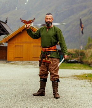 La Túnica vikinga "Ivar" Green XXXL