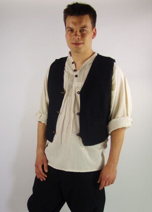 Handwoven vest "Lutz" Black XL