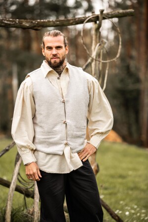Handwoven vest "Lutz" Grey XL