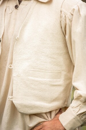 Hand-woven vest "Lutz" Natural L